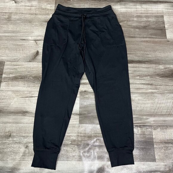 Lole Athletic High Rise Ankle Crop Sweatpants Joggers Black Women’s Size S
